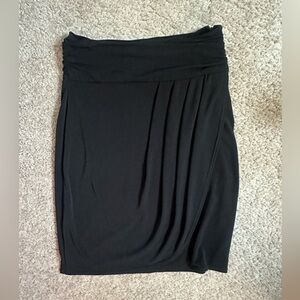 Cache Black Faux Wrap Black Skirt XS